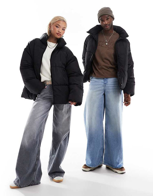 Unisex Puffer Jacket in Black