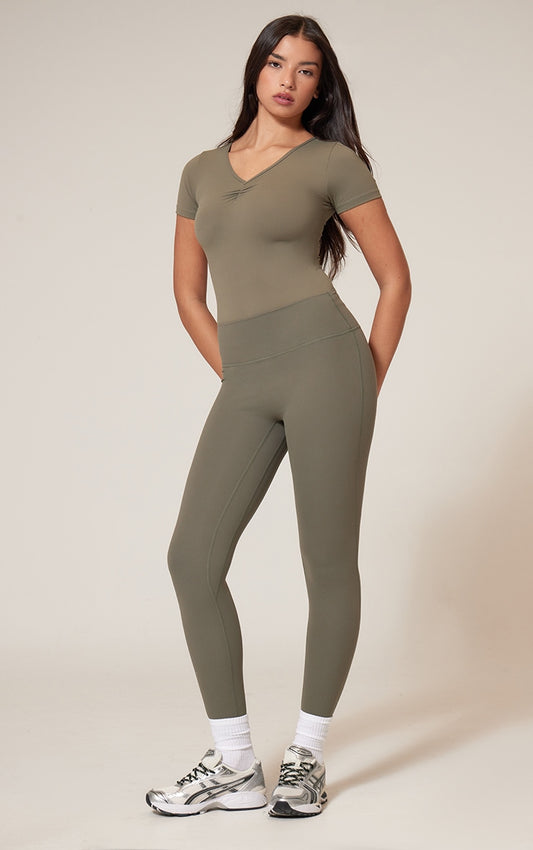 Olive Sculpt High Waist Gym Leggings
