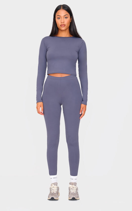 Tall Charcoal High Waisted Active Leggings