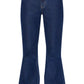 Indigo Wash Contrast Seam Flared Jeans