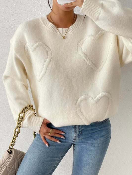 Heart Patched Sweater