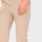 Tan Tailored Low Rise Capri Trousers
