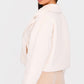 Cream Faux Fur Cropped Blazer