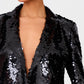 Silver Cropped Sequin Blazer