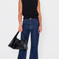 Indigo Wash Contrast Seam Flared Jeans
