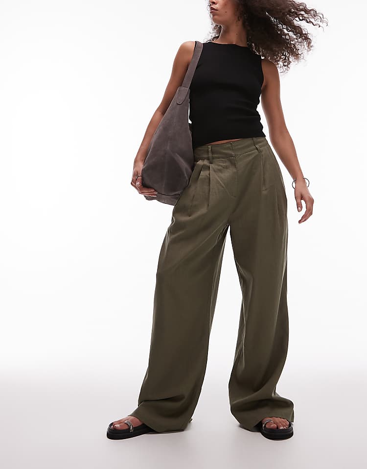 https://images.asos-media.com/products/topshop-linen-high-waist-double-pleat-trouser-in-khaki/207806292-1-khaki?$n_750w$&wid=750&fit=constrain