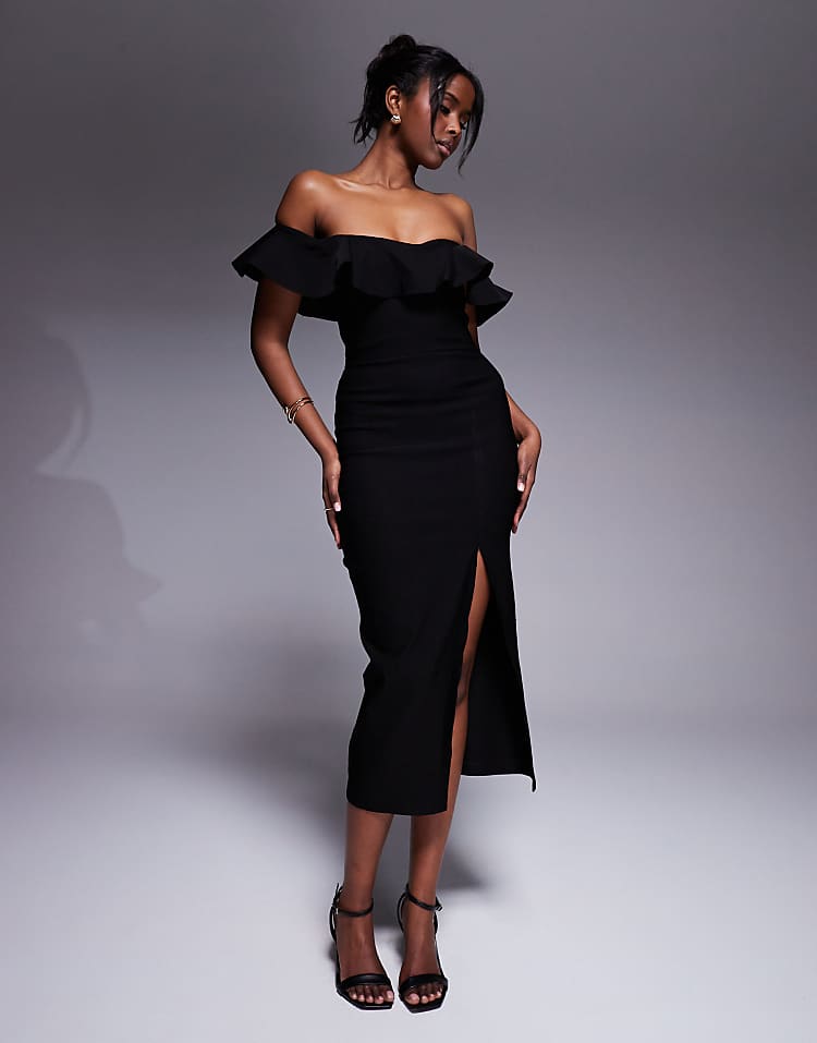 https://images.asos-media.com/products/vesper-bengaline-frill-bardot-side-split-midi-dress-in-black/208263362-1-black?$n_750w$&wid=750&fit=constrain