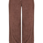 Dark Chocolate Cord Tie Waist Low Rise Trousers