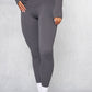 Charcoal Structured Contour Ribbed Leggings