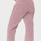 Plus Dark Mauve Washed High Waist Straight Leg Jeans