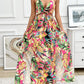 Floral Chain Decor Split Dress