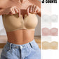 Scallop Trim Hook Strapless Bra (3 Pack)