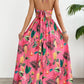 Floral Chain Decor Split Dress