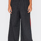 Charcoal Tailored Woven Side Stripe Boxer Detail Straight Leg Trousers