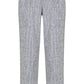 Grey Tweed Low Rise Straight Leg Trousers
