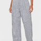 Grey Tweed Low Rise Straight Leg Trousers