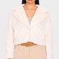Cream Faux Fur Cropped Blazer