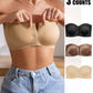 Scallop Trim Hook Strapless Bra (3 Pack)