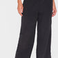 Black Shell Wide Leg Trousers