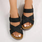 Slip-On Braided Cross Casual Sandals