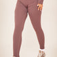 Chocolate Structured Contour Rib Leggings