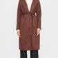 Chocolate Faux Suede Trench Coat