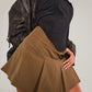 Chocolate Tailored Woven Box Pleat Skater Skort