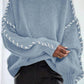 Contrast Binding Drop Shoulder Sweater