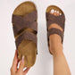 Slip-On Braided Cross Casual Sandals