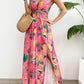 Floral Chain Decor Split Dress