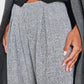 Grey Tweed Low Rise Straight Leg Trousers