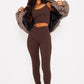 Petite Black Contour Sculpt Wrap Over Leggings