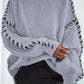 Contrast Binding Drop Shoulder Sweater