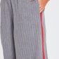 Charcoal Tailored Woven Side Stripe Boxer Detail Straight Leg Trousers
