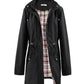 Waterproof Drawstring Zip Up Hooded Trench Coat