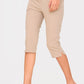 Tan Tailored Low Rise Capri Trousers