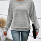 Plain Batwing Sleeve Sweater