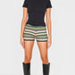 Multi Stripe Textured Knit Hot Pants