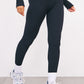 Charcoal Structured Contour Ribbed Leggings