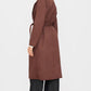Chocolate Faux Suede Trench Coat