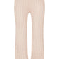 Mocha Cable Knit Wide Leg Trousers