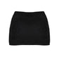 Black Faux Suede Micro Mini Skirt