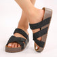 Slip-On Braided Cross Casual Sandals