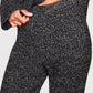 Black Marl Knit Wide Leg Trousers