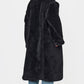 Black Plush Teddy Maxi Coat