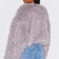 Cream Faux Fur Cropped Coat