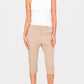 Tan Tailored Low Rise Capri Trousers
